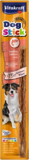 Лакомства за кучета - Vitakraft Dog Stick Smokey Salmon - Саламена пръчица с пушена сьомга