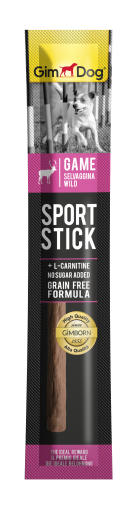 GimDog Sport Stick - Саламена пръчица за кучета с месо от дивеч и L-карнитин