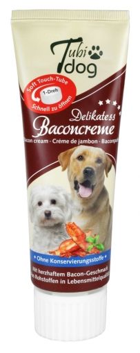 Деликатесен пастет за кучета от бекон, 75 г - Tubi Dog Delicatess Baconcreme  