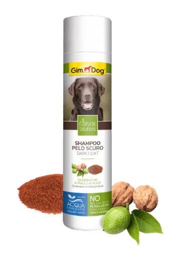 Шампоан за кучета с тъмна козина 250 мл - GimDog Natural Solutions - с кебрачо и орехова обвивка