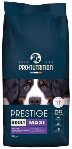 PRESTIGE DOG ADULT MAXI 15 kg - Пълноценна храна за пораснали кучета от едри породи. Произведена във Франция.