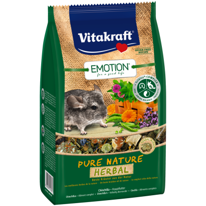 "Emotion Pure Nature Herbal" 600г - пълноценна ежедневна храна за чинчили Витакрафт 33785 Хайгер