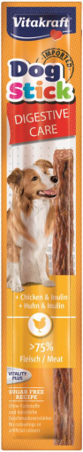 Лакомства за кучета - Vitakraft Dog Stick Digestive Care - Саламена пръчица с пилешко месо и инулин