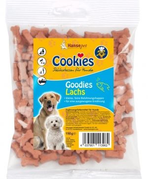 Малки, финни хапки за награда за кучета, със сьомга, 150 г - Goodies Lachs
