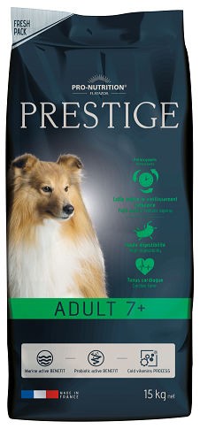 PRESTIGE Adult 7+ Пълноценна храна за кучета от всички породи на възраст над 7 години 15 kg, ПРЕСТИЖ АДУЛТ 15 кг