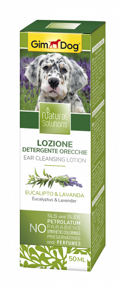 Лосион за почистване на уши за кучета 50 мл - GimDog Natural Solutions - с евкалипт и лавандула