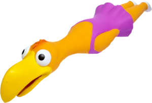 Играчка за куче - летящо пиле 34 см, два цвята