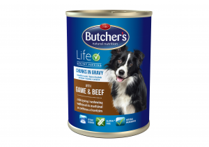 Butcher's Life – Хапки в сос Грейви: с ДИВЕЧ и ГОВЕЖДО месо. Консерва за кучета 400 г