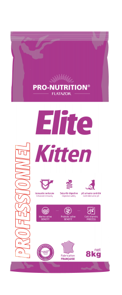 Elite Kitten 8 kg Пълноценна храна за малки котенца и за женски котки в края на бременността и през периода на кърмене .