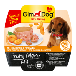 Fruity Menu Gim Dog пастет за кучета мини породи с пуйка и кайсии