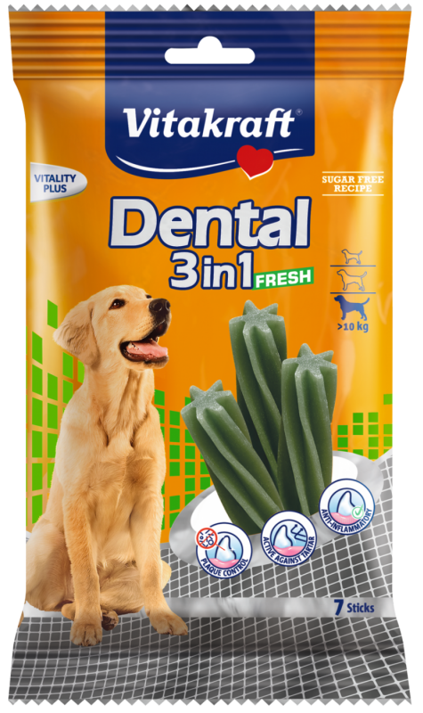 Дентални пръчки за кучета Dental 3in1 Fresh Vitakraft 