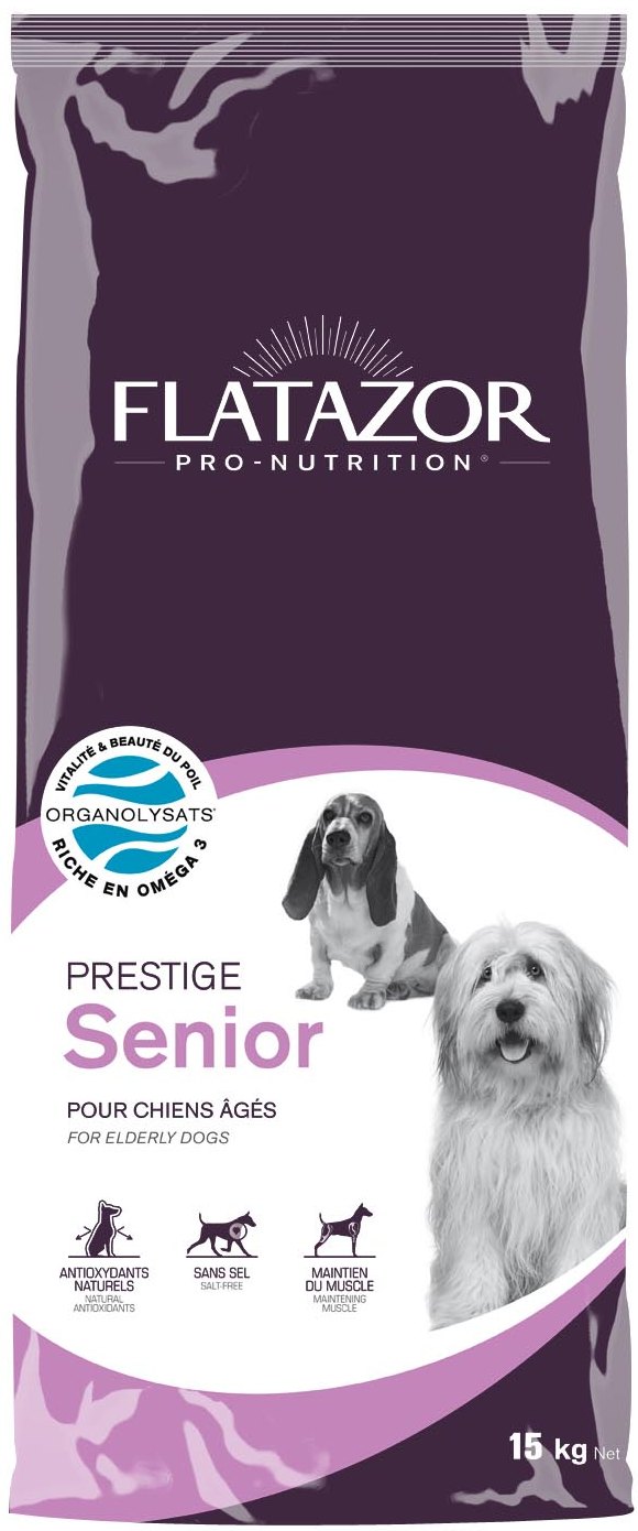 Суха храна за възрастни кучета - 15 кг Flatazor Prestige Senior