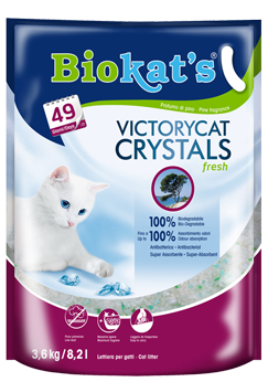 Котешка тоалетна силикагел ароматизирана 3.6кг - Biokat's VictoryCat Crystals Fresh