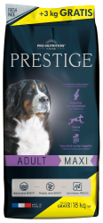 PRESTIGE Adult Maxi Пълноценна храна за пораснали кучета от едри породи 15+3 кг gratis, ПРЕСТИЖ АДУЛТ МАКСИ 15 кг+3 кг гратис