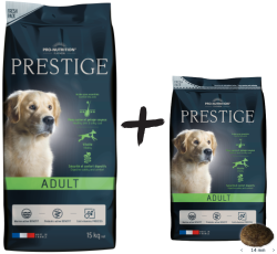 Prestige Adult Пълноценна храна за пораснали кучета от всички породи 15+3 кг подарък