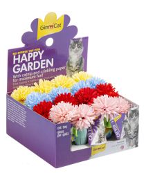 Gimcat® HAPPY GARDEN Играчка за котка - плюшено цвете/плюшен кактус с котешка трева и шумоляща хартия 1 бр.
