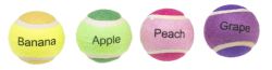 GimDog Играчка за кучe TENNIS BALLS - тенис топки с четири различни плодови вкуса 4 бр., 6,4 см