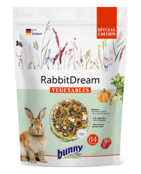 bunny Rabbit Dream VEGETABLES 4,0 кг – Храна за зайчета от 6-ия месец с витаминозни зеленчуци: тиква, чушка, пащърнак, стъбълца от магданоз + тримело