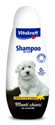 VITAKRAFT ® Shampoo - Шампоан за КУЧЕТА със СВЕТЛА  КОЗИНА – с лайка и аромат на цвят от ванилия