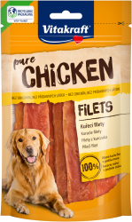 Лакомства за кучета - Vitakraft ® Pure  CHICKEN Filets - Филета от ПИЛЕШКО месо 100%