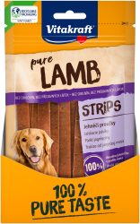 Лакомства за кучета - Vitakraft ® Pure  LAMB Strips - Ленти от АГНЕШКО месо,  100% АГНЕШКО в съдържанието на месо