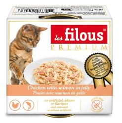 les filous® premium – Консерва за котки Пилешко филе с късчета Сьомга в желе