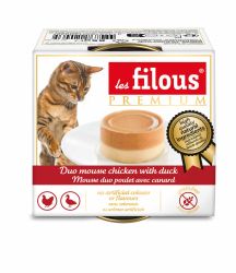 les filous® premium – ДВОЕН МУС за котки Пилешко с Патица, с гладка текстура