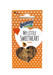 Bunny Nature My Little Sweetheart Лакомство под формата на сърцевидни бисквитки за гризачи с вкус на папая 30 г