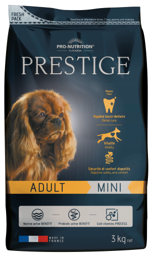 Суха храна за кучета дребни породи - 3кг Flatazor Prestige Adult Mini