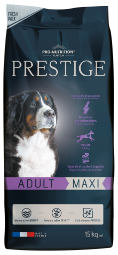 PRESTIGE Adult Maxi Пълноценна храна за пораснали кучета от едри породи 15 kg, ПРЕСТИЖ АДУЛТ МАКСИ 15 кг