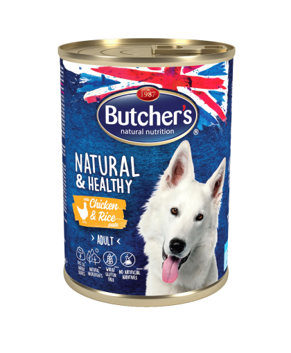 Butcher's Natural & Healthy Pate 1200г - Пастет за кучета с пилешко и ориз