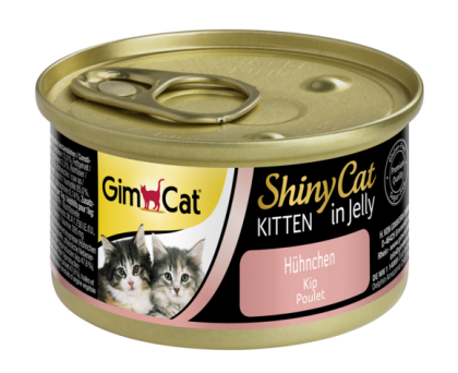 Консерви за подрастващи котки - пиле в желе 70 г - GimCat Shiny Cat Kitten
