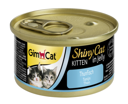 Консерви за подрастващи котки - риба тон в желе 70 г - GimCat Shiny Cat Kitten