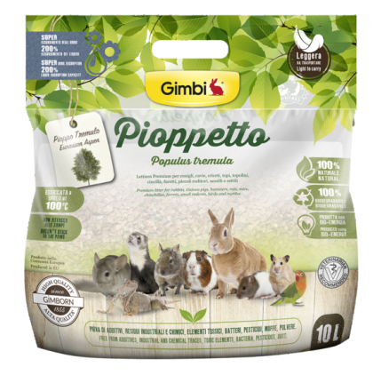Gimbi Pioppetto - Постеля за гризачи от трепетлика, 10 л