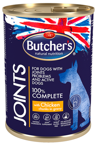 Butcher's Functional Joints 400г - Хапки в сос грейви за кучета със ставни проблеми, с пилешко
