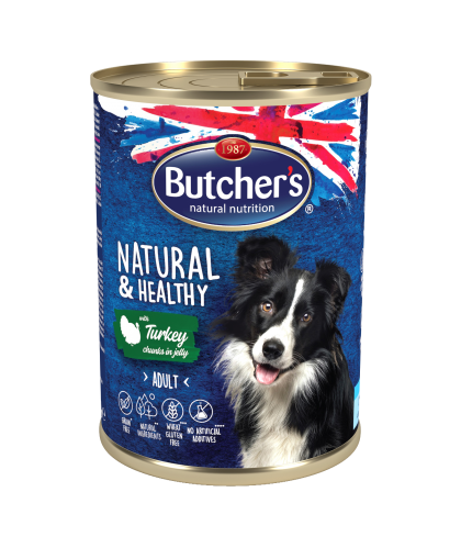 Butcher's Natural & Healthy 400г - Хапки в желе за кучета, с пуешко