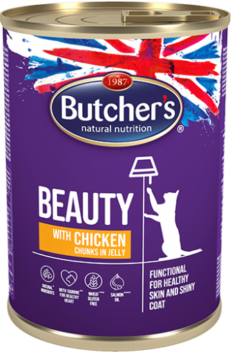 Butcher's Functional Beauty 400г - Хапки в желе за котки, с пиле
