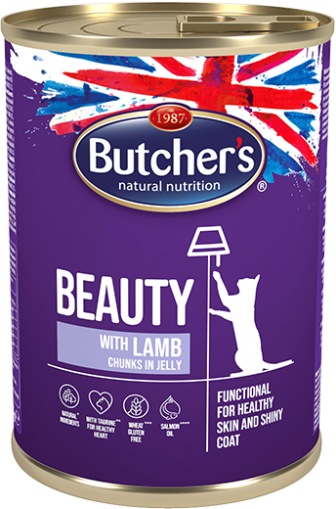 Butcher's Functional Beauty 400г - Хапки в желе за котки, с агнешко