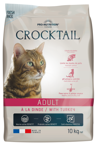 Crocktail ADULT with Turkey Пълноценна храна за пораснали котки С ПУЙКА 10 kg
