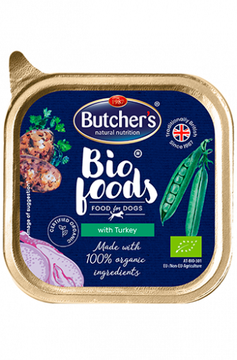 Butcher's BIO Foods – Пастет за куче с пуешко. БИО Храна за кучета, 150 г