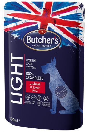 Butcher’s Functional Dog Light - пастет говеждо, черен дроб и ориз, пауч за кучета