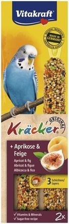 Храна за вълнисти папагали Vitakraft - 2бр Крекер кайсия и смокиня