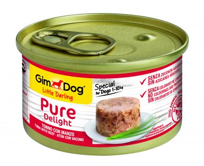 GimDog - Pure Delight - Консерва с риба тон и говеждо месо