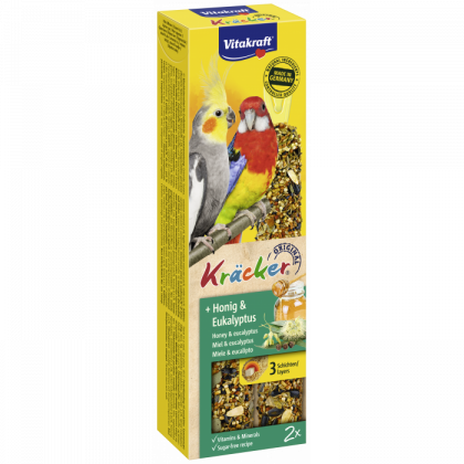 Храна за средни папагали Vitakraft - 2бр Крекер с мед и евкалипт