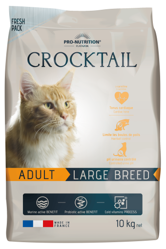 Crocktail ADULT Large Breed Пълноценна храна за пораснали котки от ЕДРИ ПОРОДИ КОТКИ 10 kg