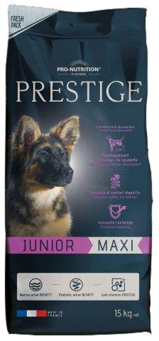 PRESTIGE Junior Maxi 15 kg Пълноценна храна за кученца от едри породи, ПРЕСТИЖ ДЖУНИЪР МАКСИ 15 кг