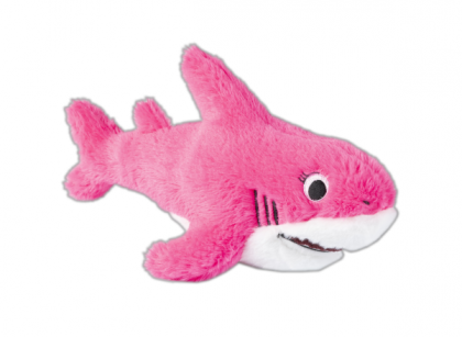 GimCat Играчка за котка SHARKS, плюшена акула с пищялка, розов цвят
