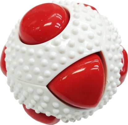 GimDog® SENSORY BALL EXTRA Играчка за куче - релефна сензорна топка с пищялка 8,3 cm