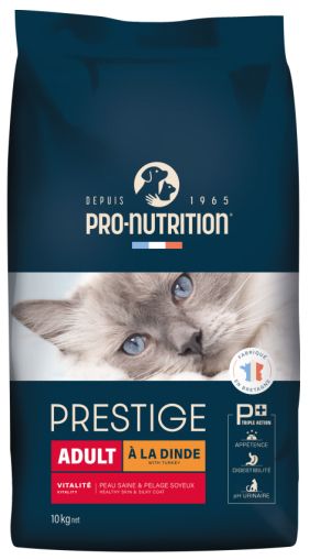PRESTIGE CAT ADULT с ПУЙКА 10 kg - Пълноценна храна за пораснали котки. Произведена във Франция. 