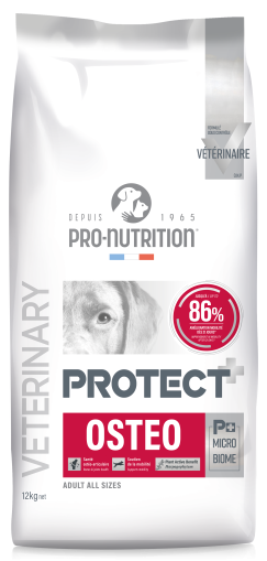 NEW Formula PROTECT DOG OSTEO 12 kg - Пълноценна диетична храна за кучета със специфични хранителни потребности - "Подпомагане на метаболизма на ставите при остеоартроза". "Подпомагане на сърдечната дейност при хронична сърдечна недостатъчност. Франция.